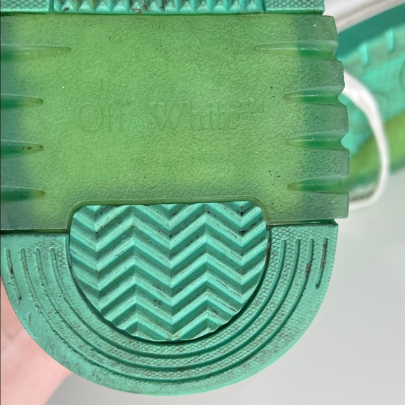 Off-White Out of Office For Walking White and Green Sneakers - Picture 6 of 8